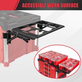 Folding Packout Mount Compatible with Milwaukee Packout Toolbox,Side Storage for Your Packout System