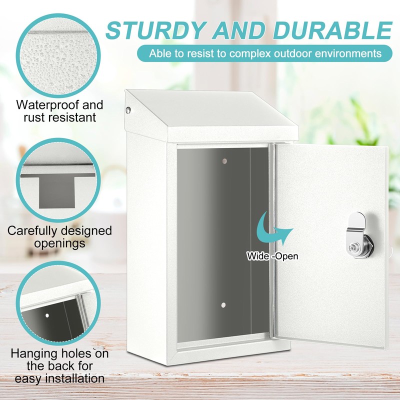 Yaocom Key Lockable Box with 2 Pcs Reflective Sign 10