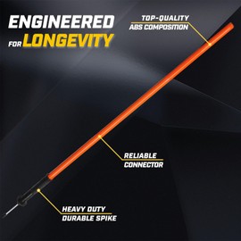 AKABIKE Agility Training Poles Set (Spike/Water/Rubber Base with 3.3ft/1m to 4.9ft/1.5m Poles)