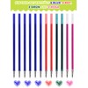 GutSache 12 x Erasable Refills [6 Blue, 2 Red, 2