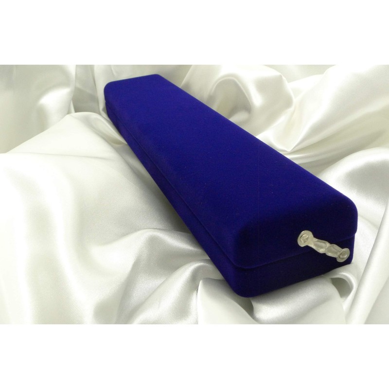 Necklace Case, Velour Style, Jewelry Case, Blue, Storage, Cosmetics Box,