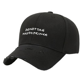 One Limitation CP166 Hat, Cap, English, Logo, Vintage Damaged Design, Stylish, Men's, Women's,, Black, Free size