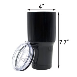 Muka 30 Oz. Stainless Steel Tumbler with Resistant Lid, Double Walled Insulated Travel Mug-Royal Blue
