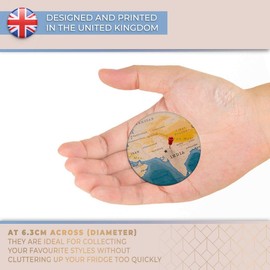 Destination Vinyl ltd Magnet for Refrigerator, Fridge - New Delhi World Map n for Office, Cabinet and Whiteboard, Magnetic Stickers, 21937