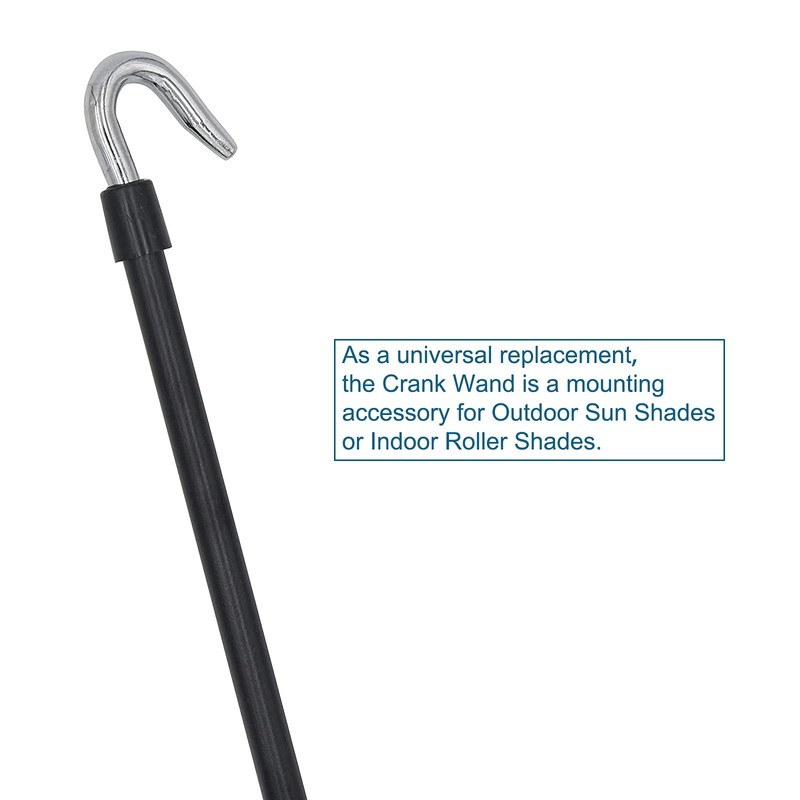 Universal Replacement Metal Crank Wand of Exterior Sun Shades Roller