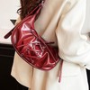 Lapimou Hobo Bag, Shoulder Bag, Long, Ribbon, Women's Handbag, Silver
