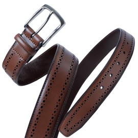 Allen Edmonds Men's Manistee Belt Belt, Dark Chili, 32