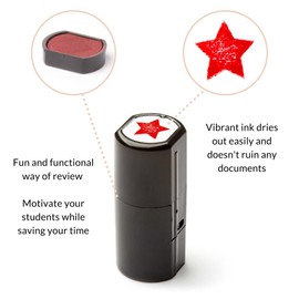 Self Inking Stamps for Teachers, Teacher Stamper for Classroom (Solid Star)