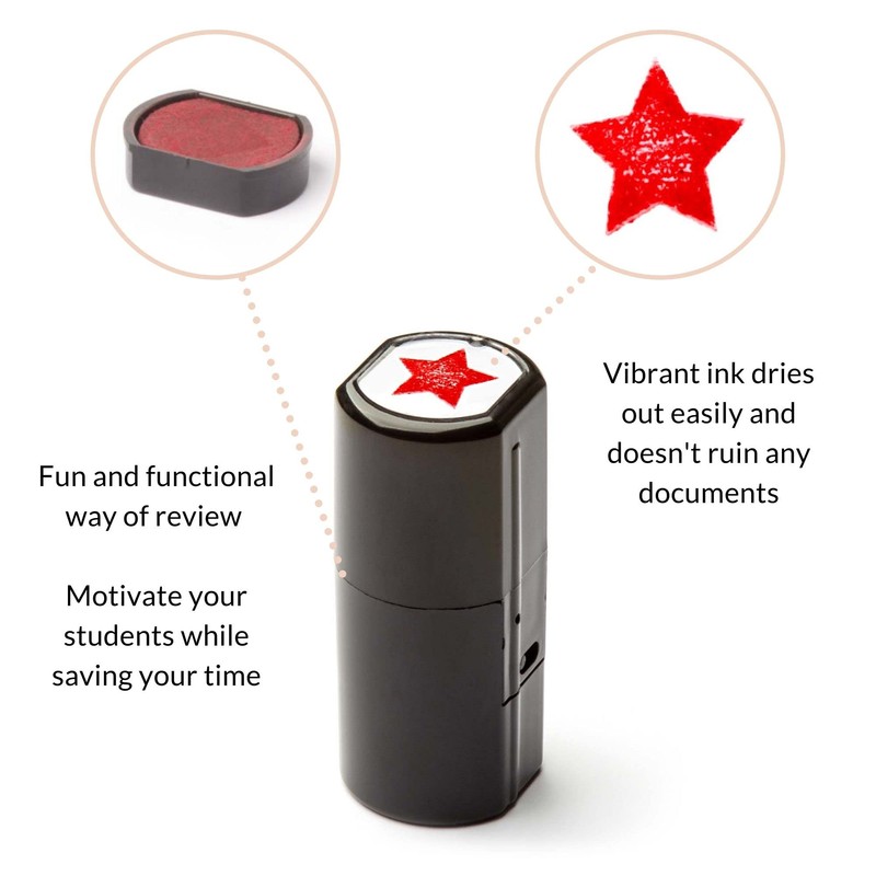 Self Inking Stamps for Teachers, Teacher Stamper for Classroom (Solid