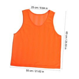 DECHOUS 6pcs Mesh Soccer Vests for Adults Striped Sleeveless Training Bibs with Breathable Quick Dry Lightweight Fit for Team Practice Running and Outdoor Sports