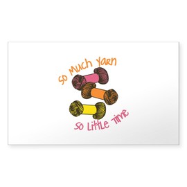 CafePress Skeins of Yarn Sticker Rectangle Bumper Sticker Car Decal