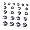 LABRIMP 44pcs Stainless Steel Cable Clamps with Rubber Cushion Durable