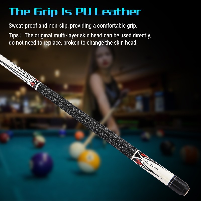 Pool Sticks 147cm / 57.9in Maple Fancy Nine-Ball Cue Double-Section Billiard
