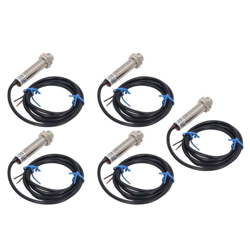 5PCS Inductive Proximity Switch M12 NPN Normally Open Distance Detection