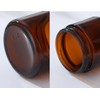 2 Packs 150ml 5oz Amber Glass Jars with Black Wood
