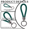 eModwey Set of 4 Braided Leather Keychains, Heavy Duty Car