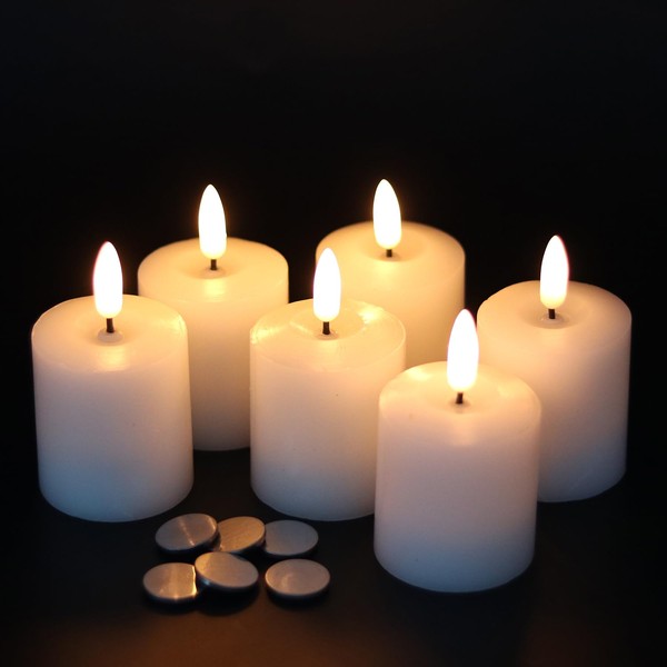 GenSwin Halloween Flameless Candles Flickering with Remote Timer, Battery Operated