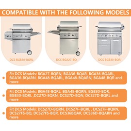PETKAO Radiant Tray with Ceramic Rod Replacement Parts for DCS BBQ Grill Parts, Heat Shield Plates/Grill Deflector Plates for DCS BGA27, BGA36, BGB36, BGB48, 27DBQ, 36DBQ, 48DBQ, DCS48DS-BQRN, 3PCS