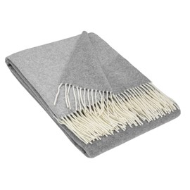 Merino Wool Blanket 140 x 200 cm - Soft Merino Blanket with 10% Cashmere - Luxurious Sheep's Wool Blanket with Tassels - Warm Wool Blanket for Sofa, Bed & Outdoor - Stylish Soft Cuddly Blanket -