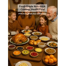 Yamteck 4 Inch Mini Quiche Pans Gold 6 Pack. Egg Tart Molds w/Removable Bottom, Non-Stick Coating, Rugged Carbon Steel for Small Tart Quiche Pie Making. Gift for Women Christmas Thanksgiving Festival