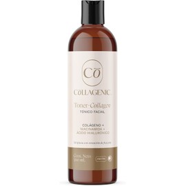 Collagenic Tónico Limpiador de Poros Anti-Imperfecciones con Agua de Rosas, Niacinamida, Ácido Hialurónico, Colágeno y Vitaminas E y C | Remueve Impurezas, Tonifica, Hidrata, Equilibra PH | 500ml