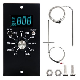 Upgrade Digital Thermostat Control Board Replacement Parts Kit Compatible with Pit Boss Pellet Grill Smoker PB700,340,440,820, Include Meat Probe, Temperure Sensor Probe