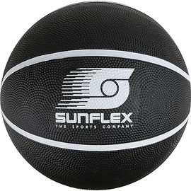 Sunflex® Basketball Black | High-Quality Ball in Size 7 for Training & Leisure Ball | Diameter 23 cm | Approx. 560 g | Robust PVC with High Bounce | Basketball for School, Club & Streetball
