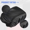 X AUTOHAUX Carbon Fiber Pattern Black Microfiber Leather Armrest Protector