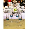 Udorich Unbreakable Plastic Champagne Flutes Set of 4, Elegant Mimosa