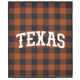 LOGOVISION University of Texas Picnic Outdoor Blanket, 50"x60" Buffalo Checks, Foldable Blanket for Picnic, Beach, Camping, Park, Tailgate