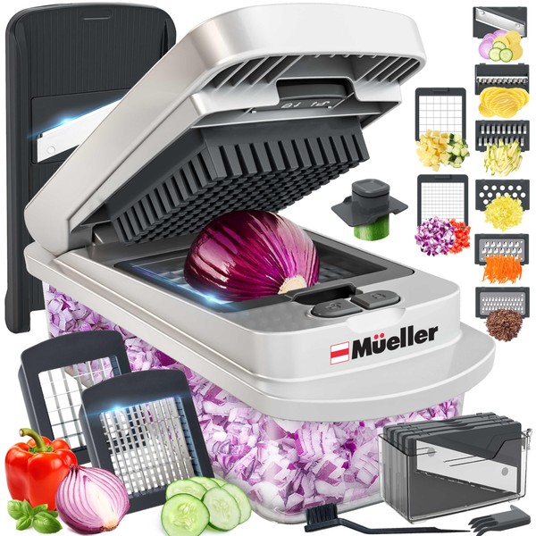 Mueller Pro-Series 10-in-1, 8 Blade Vegetable Chopper, Mandoline Slicer, Food