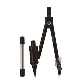 Kutsuwa CP229 Compass with Sharpener, Black