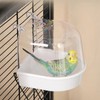 OKONOS Transparent Bird Bath Tub Splash-Proof Cage Hanging Bathing Box