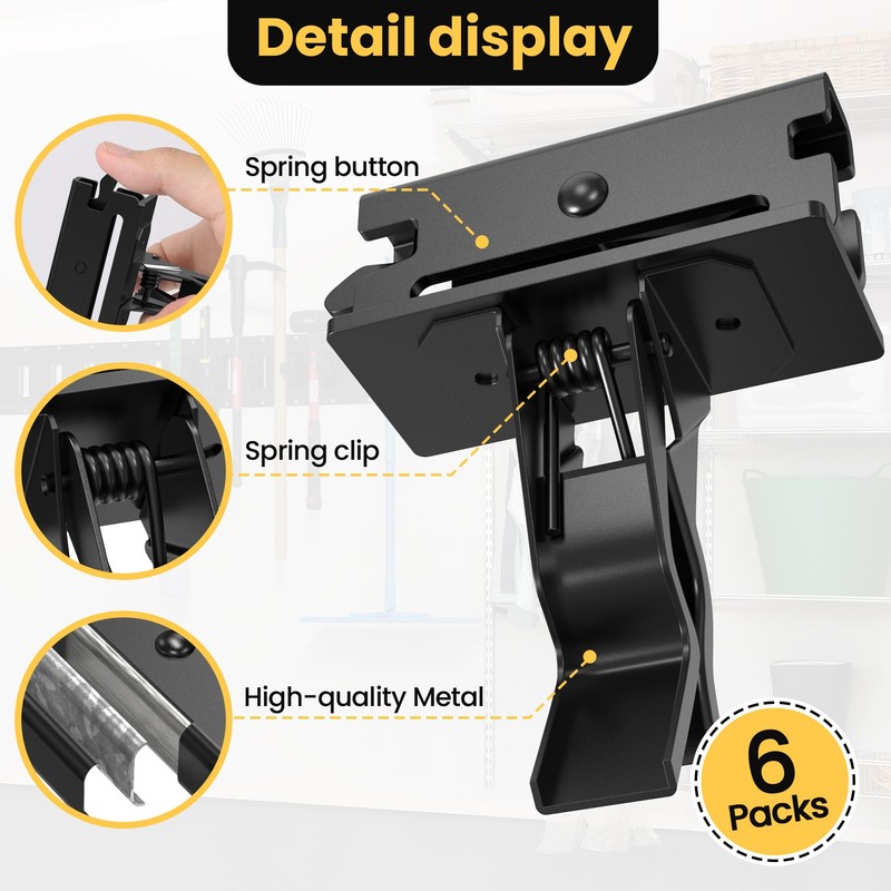 MooxHAI 6 Pack E Track Tool Holder,Enclosed Trailer Accessories for