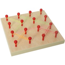 Bartl GmbH Lernmaterial Lernspielzeug Lernspiel Geobrett nach Montessori aus Holz Größe ca. 20 c 20 cm