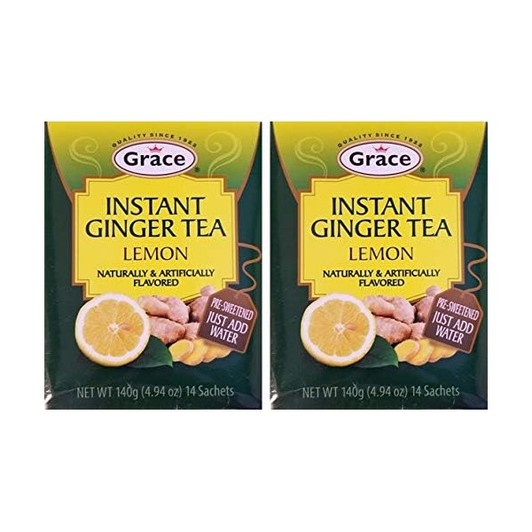 Grace Instant té de jengibre limón 2 unidades (28 bolsillos)