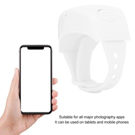 Bluetooth-Fernbedienungs-Seitenwender, für TikTok für Kindle App Remote Scrolling Ring Clicker, R20-Kamera-Fernauslöser Selfie-Taste für Mobiltelefon (Weiss)