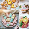 Easter Cookie Cutters 7-Piece Set, Stainless Steel Bunny Egg Carrot