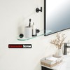JQK Bathroom Glass Shelf Black, Tempered Glass Shower Storage 20