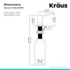KRAUS 주방 비누 및 로션 디스펜서, 스팟 프리 스테인리스 스틸,