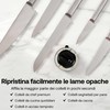 AnySharp Evo Affilacoltelli, Sicurezza Mani Libere, Potente Suzione PowerGrip, Affila