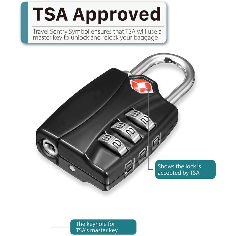 SHATCHI Combination Lock TSA Approved Travel Suitcase Luggage School Locker