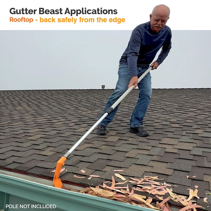 MCCAULEY Gutter Beast Gutter Cleaning from The Ground, Plus Clean