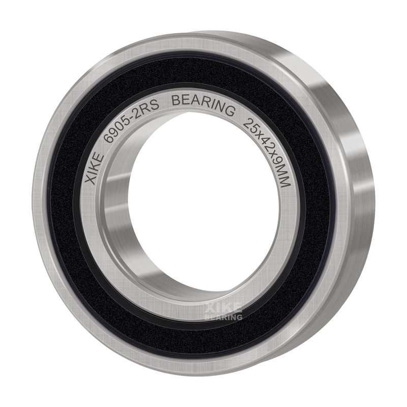 XIKE 6905-2RS Ball Bearings 25x42x9mm Bearing Steel｜Pre-Lubricated｜Double Rubber Seals｜6905RS Deep
