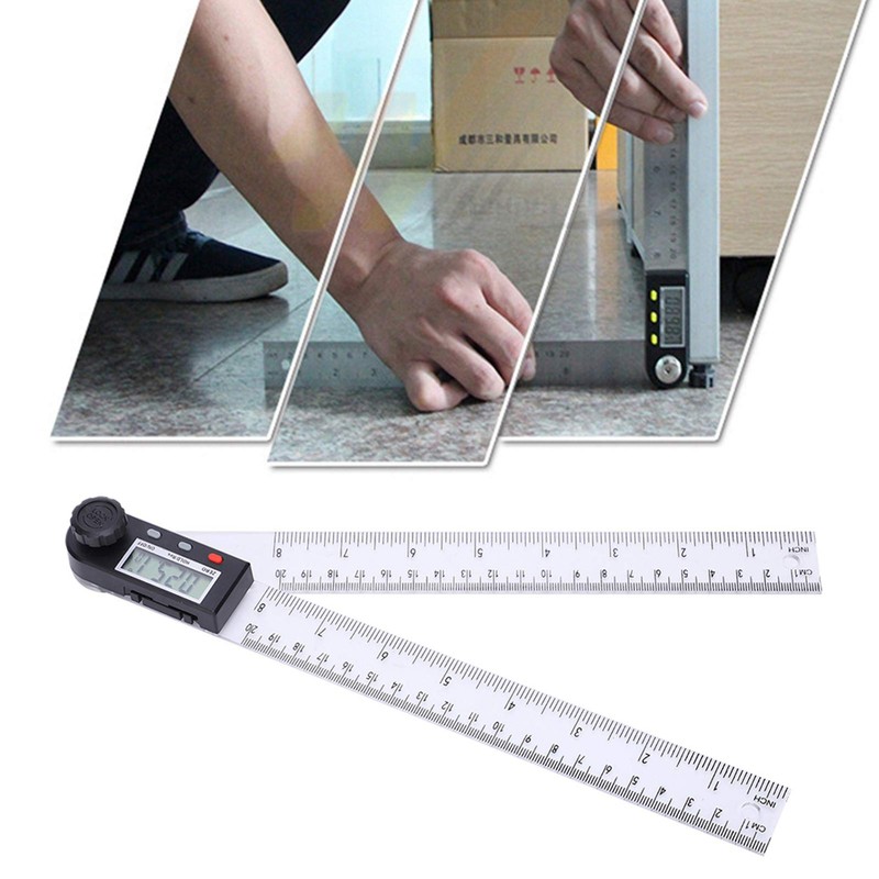Digital Protractor, Digital Angle Ruler Finder,Meter Digital Display Plastic Goniometer