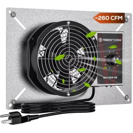 Abestorm 260CFM Crawlspace Ventilation Fans IP-55 Rated Exhaust Fan Basement Fan
