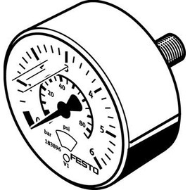 Festo MA-23-6-R1/8 Pressure Gauge, 23 Nominal Size, 0 ... 6 bar