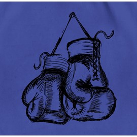 Shirtracer - Gym Bag Backpack - Boxing Gloves, 3 Royal Blue