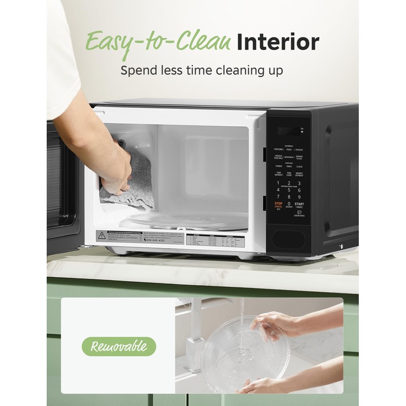 COMFEE CMO-C20M1WB Countertop Microwave Oven, 0.7 cu.ft Small Microwave with