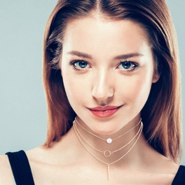 MILACOLATO Necklaces for Women 16Pcs Long Pendant Danity Layered Choker Necklaces Pendant Coin Moon Boho Star Pearl Chain Choker Multi-Layer Necklaces Set for Women Adjustable Gold Silver Tone